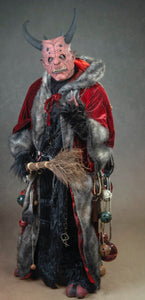 Krampus Robe with under fur vestment, chain, rope, various size bells from small to jumbo (Traditional variant)