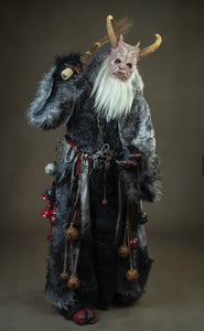 Krampus Robe with under fur vestment, chains, rope, and various sized bells from small to jumbo (Winter Solstice Variant)