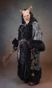 Krampus Robe with under fur vestment, chains, robe and various size bells from small to jumbo. (Sinister Variant)