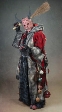 Krampus Robe with under fur vestment, chains, rope, and various size bells from small to jumbo (Creepmas variant)