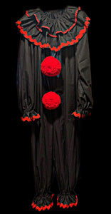 Black and Red Clown suit fits L-XXL