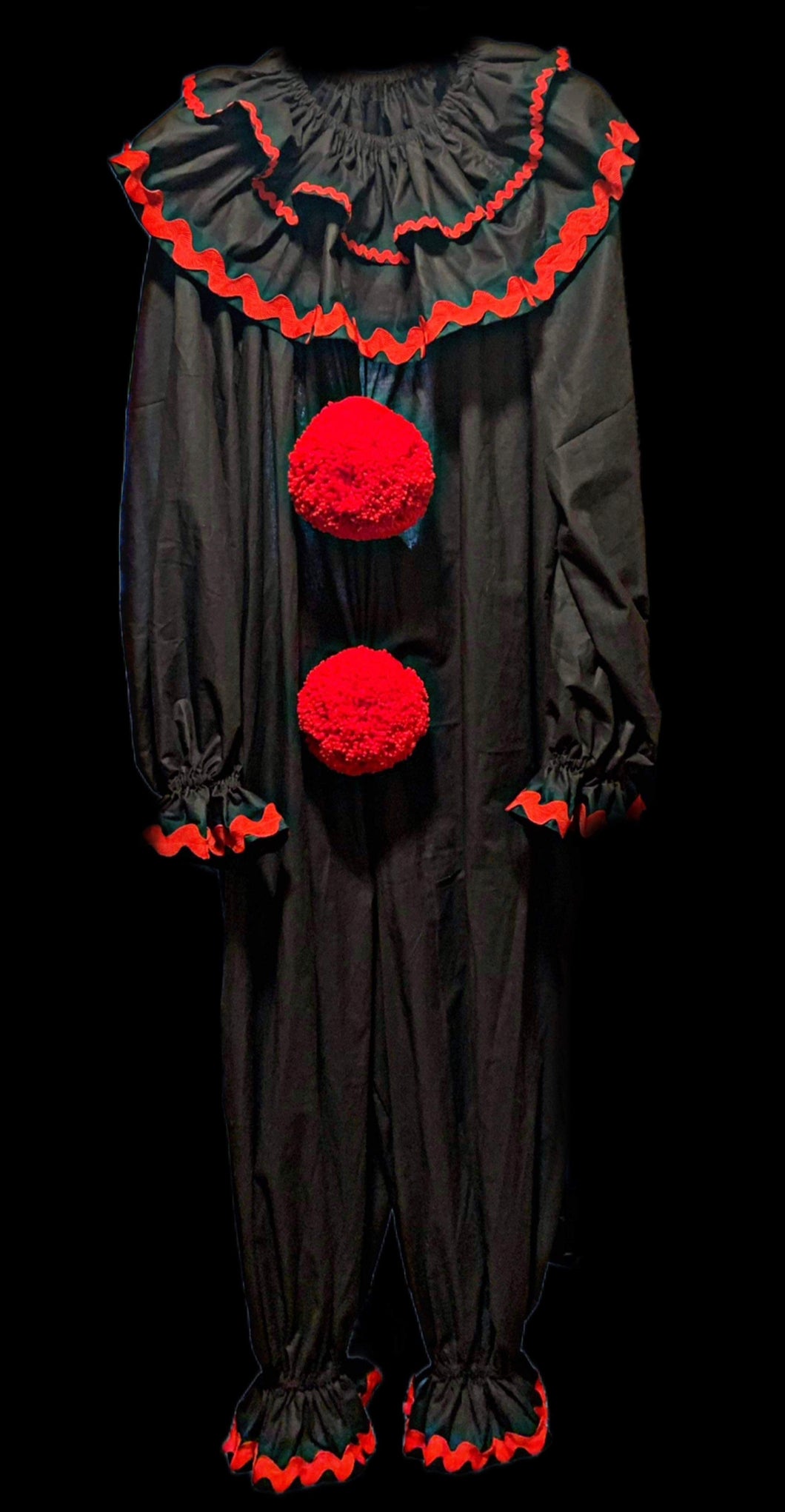 Black and Red Clown suit fits L-XXL Black and Red Clown suit fits L-XXL